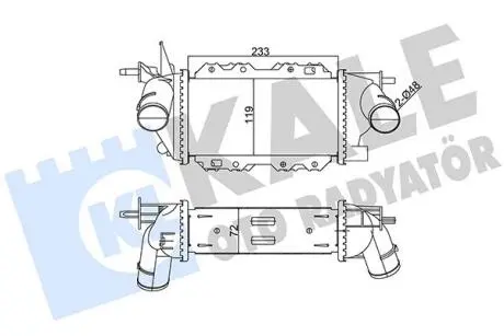 OPEL Інтеркулер Vectra B 2.0/2.2DTI 97- Kale 345050