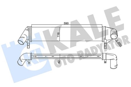 Интеркулер Renault Logan (05-) OTO RADYATOR Kale 345085