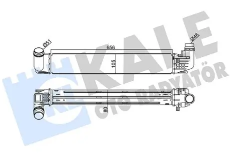 Интеркулер Renault Duster (10-) OTO RADYATOR Kale 345090