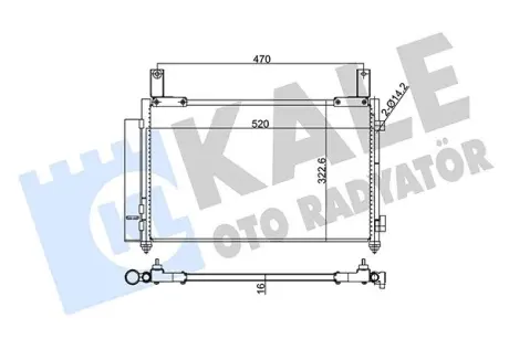 CHEVROLET Радіатор кондиціонера (конденсатор) Spark, Matiz Kale 345165