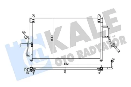 DAEWOO Радіатор кондиціонера (конденсатор) Nubira 99- Kale 345185