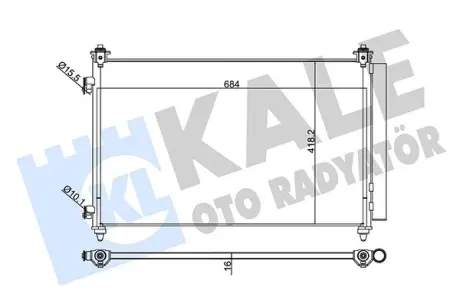 MAZDA Радіатор кондиціонера (конденсатор) CX-9 3.5/3.7 06- Kale 345250