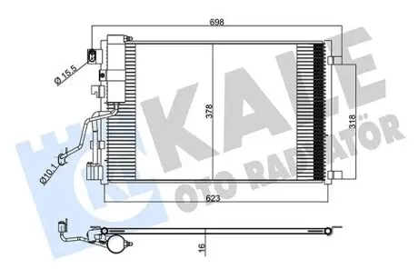Радиатор кондиционера Nissan Qashqai, Qashqai +2 OTO RADYATOR Kale 345260
