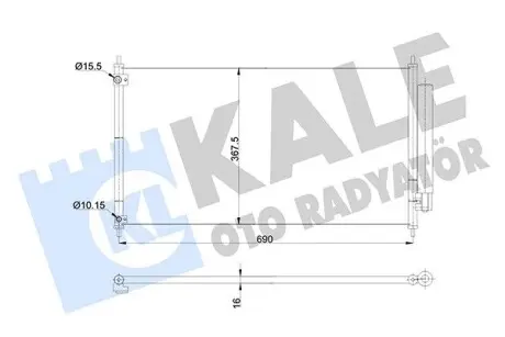 Радиатор кондиционера Honda Accord IX M/A OTO RADYATOR Kale 345405