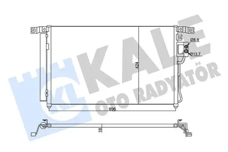Радіатор кондиціонера Hyundai Santa Fe II OTO RADYATOR Kale 345440