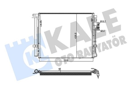 Радиатор кондиционера Kia Sorento II OTO RADYATOR Kale 345460