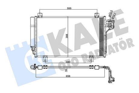 Радіатор кондиціонера (з осушувачем) Mazda 3/6 1.5/2.2D 12- Kale 345495 (фото 1)