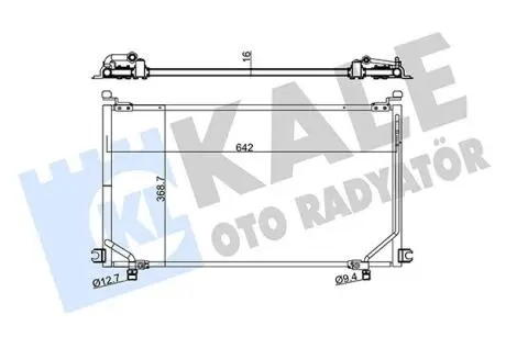 FORD Радіатор кондиціонера (конденсатор) Maverick, Nissan Terrano II 96- Kale 345545