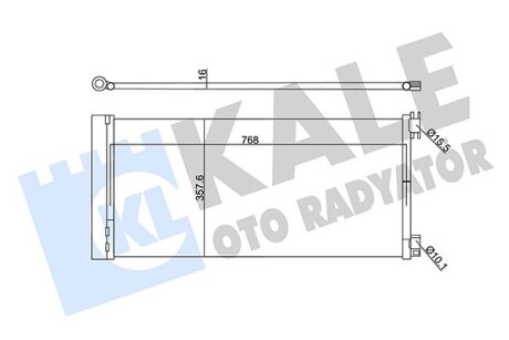 Радиатор кондиционера Opel VIVaro, Renault Trafic III OTO RADYATOR Kale 345575