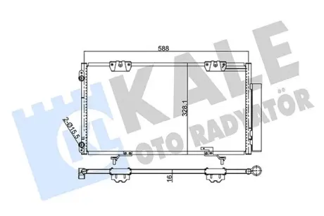 TOYOTA Радиатор кондиционера Avensis 97- Kale 345580