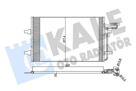 VOLVO Радіатор кондиціонера (конденсатор) без осушувача C30, C70 II, S40 II, V50 07- Kale 345590