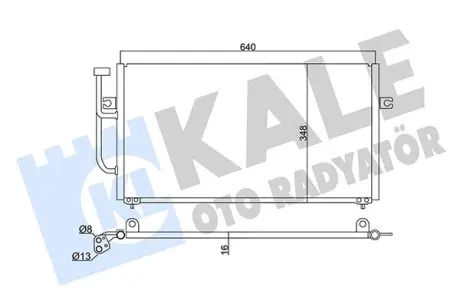 MITSUBISHI Радіатор кондиціонера (конденсатор) Carisma, Space Star 00-, Volvo S40/V40 Kale 345595