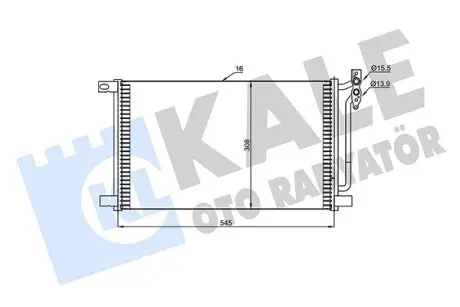 BMW Радіатор кондиціонера (конденсатор) 3 E46 99- Kale 345615