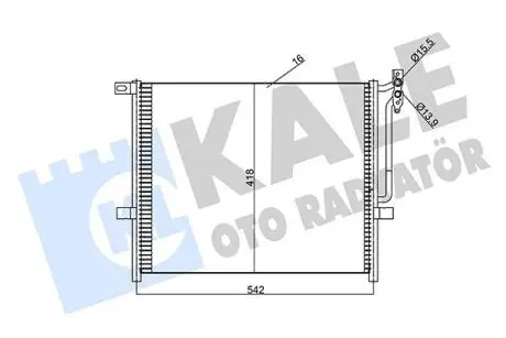 BMW Радіатор кондиціонера (конденсатор) 3 E46 Kale 345625