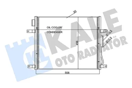 JEEP Радіатор кондиціонера (конденсатор) Grand Cherokee II 2.7CRD/4.7 03- Kale 345660
