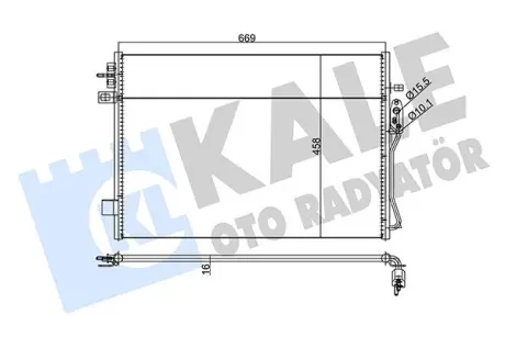 FIAT Радіатор кондиціонера (конденсатор) з АКПП Freemont, Jeep Journey 08- Kale 345685