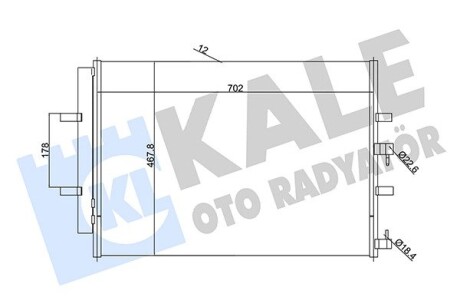 Радиатор кондиционера Ford Tourneo Custom, Transit OTO RADYATOR Kale 345695