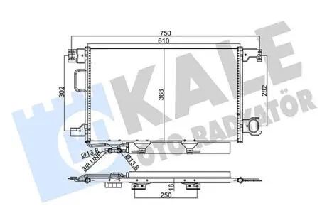 DB Радіатор кондиціонера (конденсатор) W203 06- Kale 345755