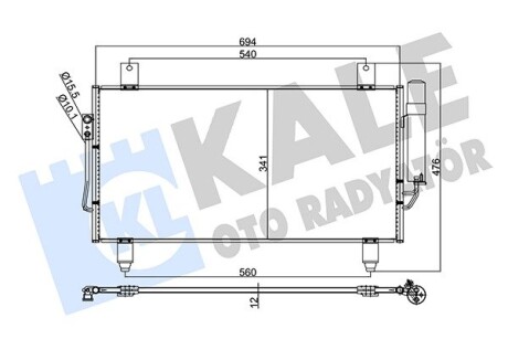 Радиатор кондиционера Mitsubishi Outland Er III OTO RADYATOR Kale 345780 (фото 1)