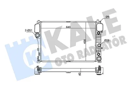 DB радіатор охолодження S-Class W221 2.0/6.0 05- Kale 345970