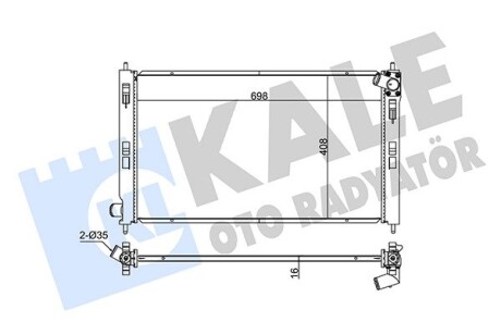 Радиатор охлаждения Citroen C4 Aircross, C-Crosser, C-Crosser Enterprise - Mitsu Kale 345990