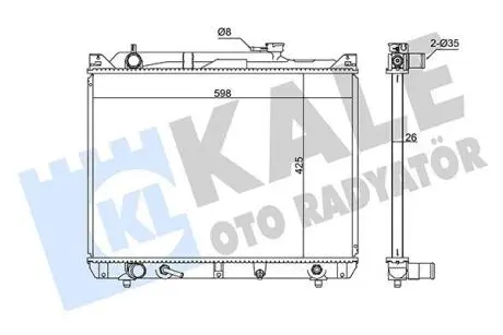 SUZUKI Радиатор охлаждения Grand Vitara I 2.7 01- Kale 346035