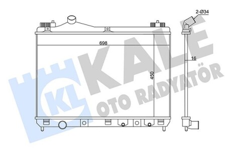 Радіатор охолодження Suzuki Grand Vitara 1.9DDiS 4x4 05-15 Kale 346040