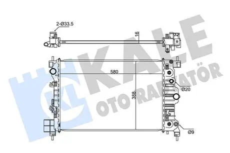 Радиатор охлаждения Chevrolet Aveo OTO RADYATOR Kale 346080