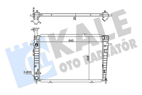 Радіатор охолодження Hyundai Tucson, Kia Sportage OTO RADYATOR Kale 346140