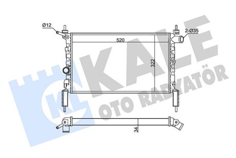 Радіатор охолодження Opel Astra F OTO RADYATOR Kale 346195