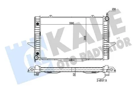 VOLVO радіатор охолодження C70/S70/V70/XC 70 2.0/2.5 97- Kale 346225
