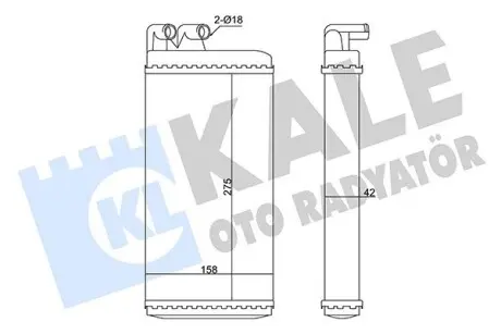 Теплообменник, отопление салона Kale 346240