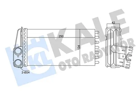 PEUGEOT радіатор опалення 307 Kale 346295