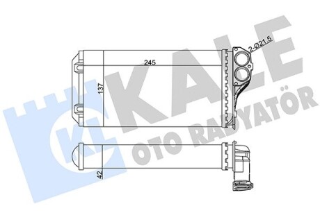 Радиатор отопителя Peugeot 307, 307 Cc, 307 Sw OTO RADYATOR Kale 346310