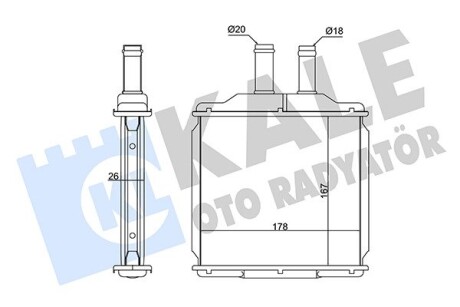 Радиатор отопителя Chevrolet Lacetti (05-) OTO RADYATOR Kale 346315