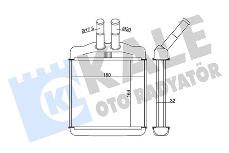 Радіатор обігрівача Ford S-Max (06-14)/Daewoo Lanos, Lagenza, Nubira, Zaz Chance Kale 346330