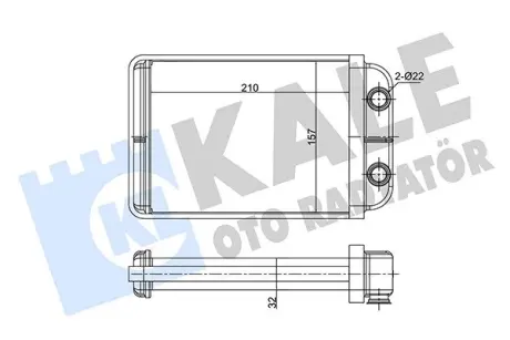 FIAT Радіатор опалення Bravo II, Stilo Kale 346350