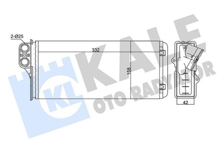 Радіатор пічки Renault Master II 1.9-3.0dCi 98- Kale 346410 (фото 1)