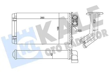 RENAULT Радиатор отопления Laguna I Kale 346425