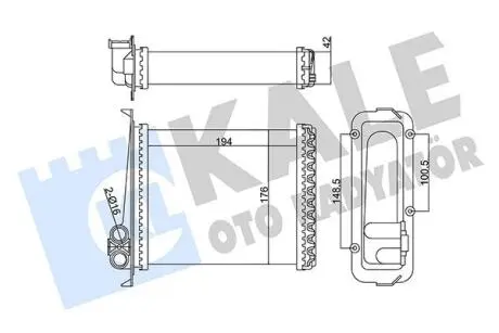 VOLVO Радиатор отопления 850/C70/S70/V70,XC70 Kale 346435