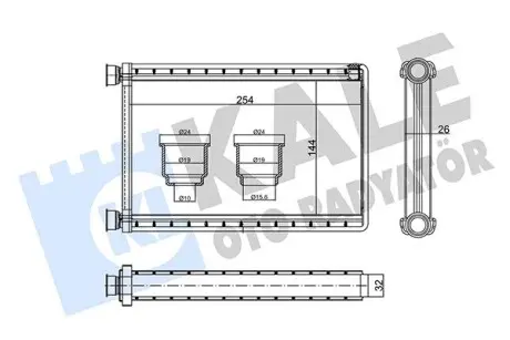 Радіатор пічки BMW 3 (E90-E93)/X1 (E84)/X3 (F25) 04-18 N53/N54/N57/N52 Kale 346460
