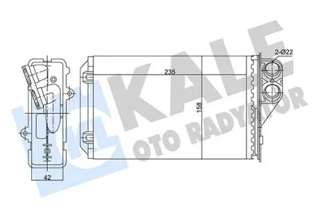 CITROEN Радиатор отопления C5 I 01- Kale 346475