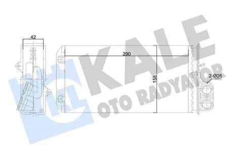 PEUGEOT Радиатор отопления 607 00- Kale 346510