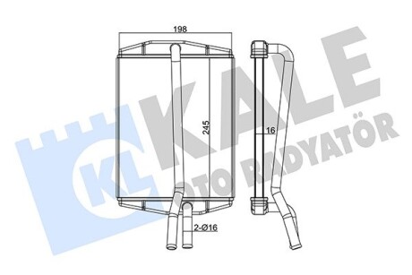 Радиатор печки Ford Fiesta 95-03/Mazda 121 96-03 Kale 346535 (фото 1)