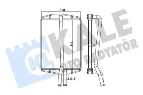 Радіатор пічки Ford Fiesta 95-03/Mazda 121 96-03 Kale 346535