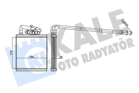 Радиатор отопителя Ford Fiesta VI OTO RADYATOR Kale 346545