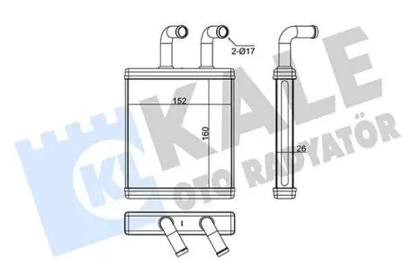 KIA Радіатор опалення K2500/K2700 Kale 346570