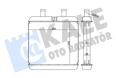 Радиатор отопителя Iveco Daily III OTO RADYATOR Kale 346590