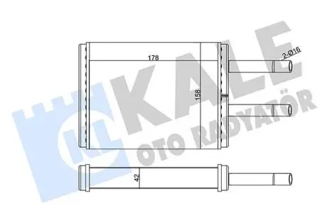 MAZDA Радиатор отопления 626 IV,Xedos 6 91- Kale 346595