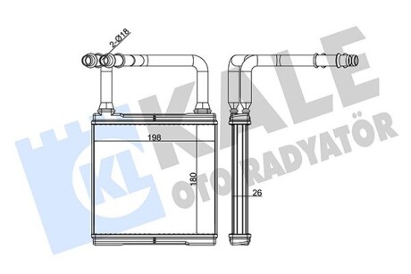 Радіатор обігрівача MB E-Class OTO RADYATOR Kale 346610